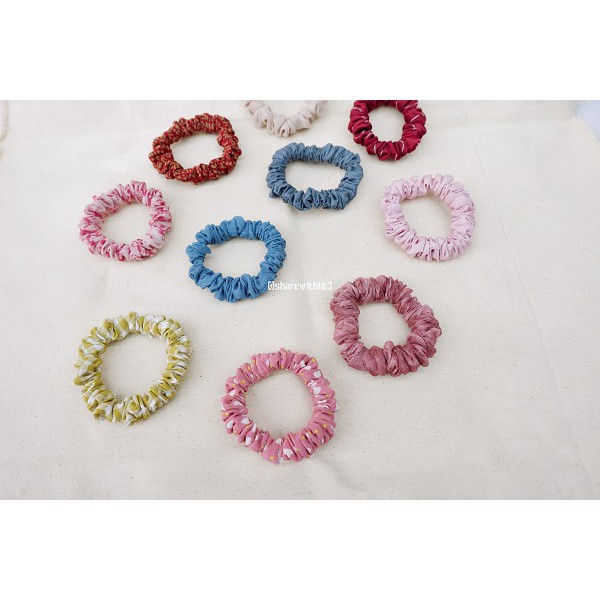 Cột tóc mini HT3 scrunchies nhiều loại nhiều màu sắc - Dây buộc tóc size S - HCT0047