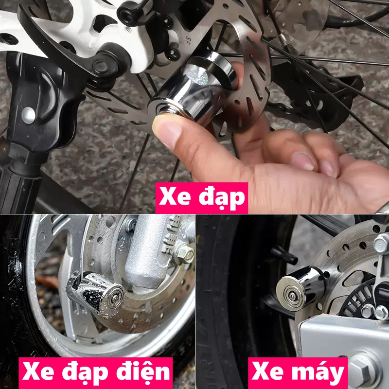 Khóa Đĩa Xe Máy HAN BIKE - Khóa Chống Trộm Xe Đạp Dùng Được Cho Tất Cả Các Loại Xe Nhỏ Gọn An Toàn