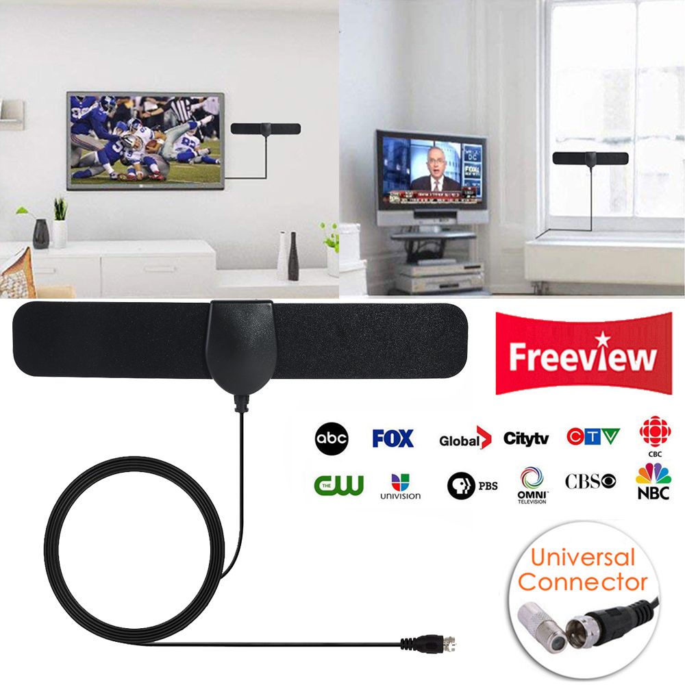 Ăng ten TV trong nhà thu sóng 25 dặm VHF UHF ATSC DVB-T2 HDTV tiện lợi