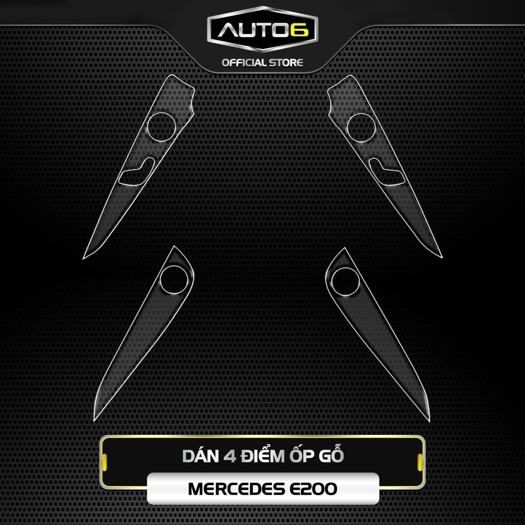 Bộ 5 chi tiết Film PPF trong suốt dán xe MERCEDES E200 Exclusive 2021-2023 chống xước bảo vệ nội thất ô tô - AUTO6