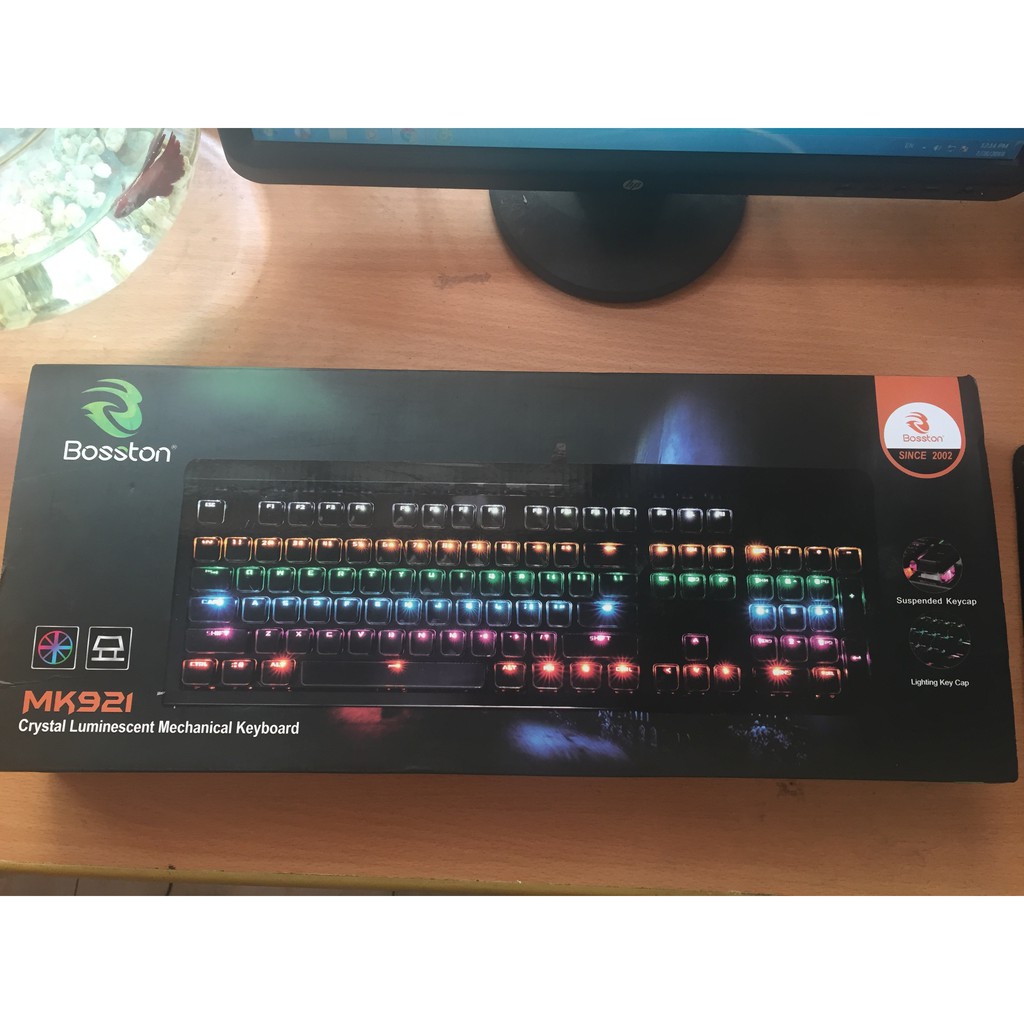 Bàn Phím Cơ KB BOSSTON MK921, Bàn Phím Cho Gamer, Streamer Cực Êm, Cực Nhạy, Chất lượng công ty, bảo hành 12 tháng