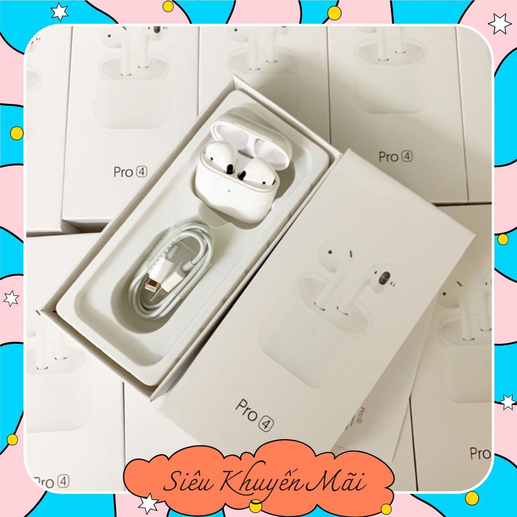 Tai nghe Bluetooth Không Dây Pro 4 Nhét Tai, Đẹp như Airpod Pro dientu.shop68 lucas.shop1 saturn_shop01