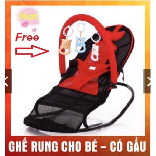 [Sỉ=lẻ] Ghế Rung Nhún Bập Bênh Loại Chân Cong (Tặng Kèm Gối Đồ Chơi Cho Bé )