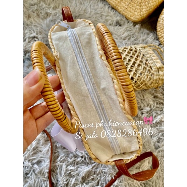 túi cói đi biển vintage làm bằng lục bình , hàng thiết kế [video kèm ảnh thật 100%]