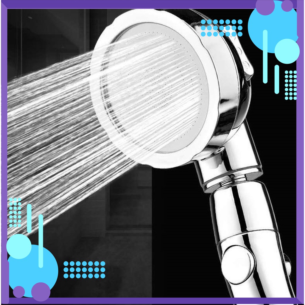 (PK) Đầu vòi hoa sen tăng áp 3 chế độ nước- xoay 360 độ cao cấp