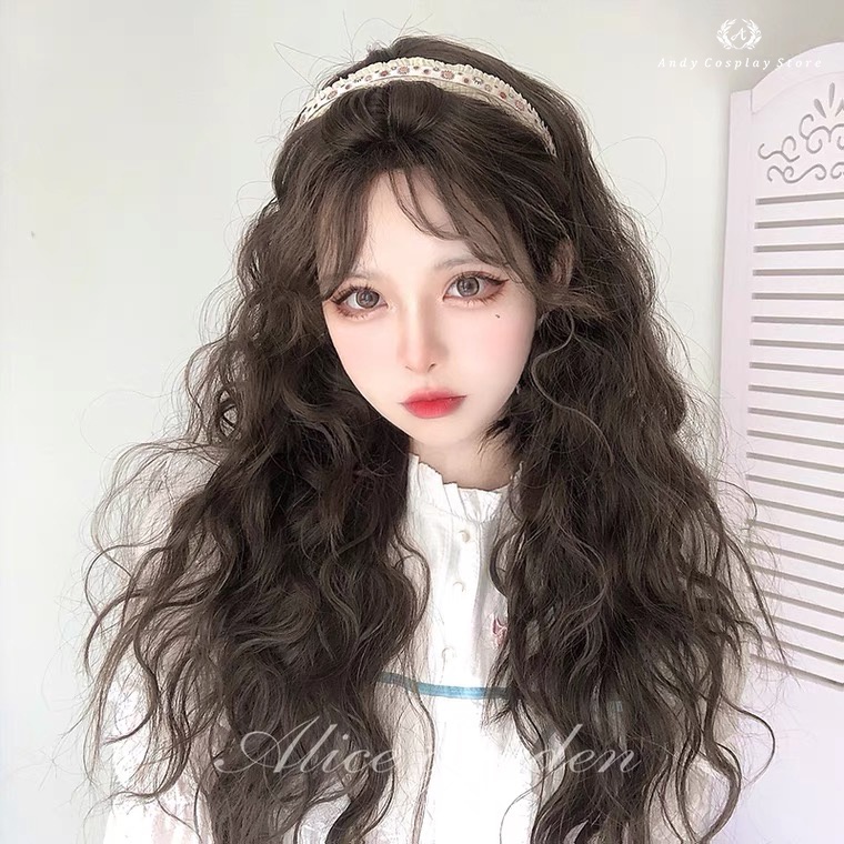 Tóc giả/ Wig teen nâu xù Fairy Alice Garden