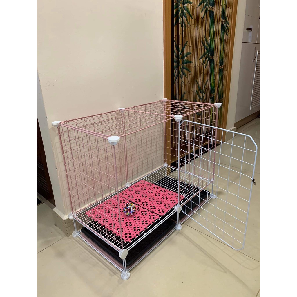 Lồng ghép thú cưng kèm mâm size 35x70 cao 45, chân thêm 10cm
