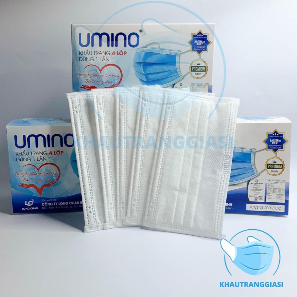Khẩu trang 4 lớp Umino màu trắng | BigBuy360 - bigbuy360.vn