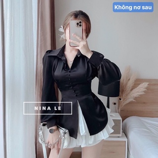 áo sơ mi lụa tay phồng hót hít