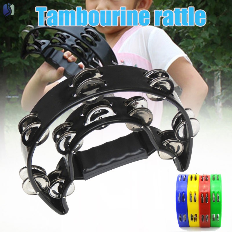 Trống Lục Lạc Tambourine Cầm Tay Hai Hàng Chuông Cho Bữa Tiệc