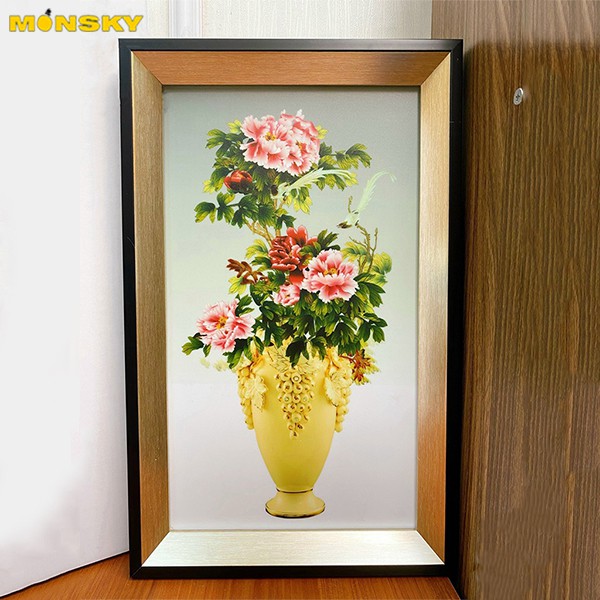 Đèn tranh LED MONSKY RONES kiểu dáng độc đáo trang trí nhà cửa cao cấp với 3 chế độ ánh sáng .