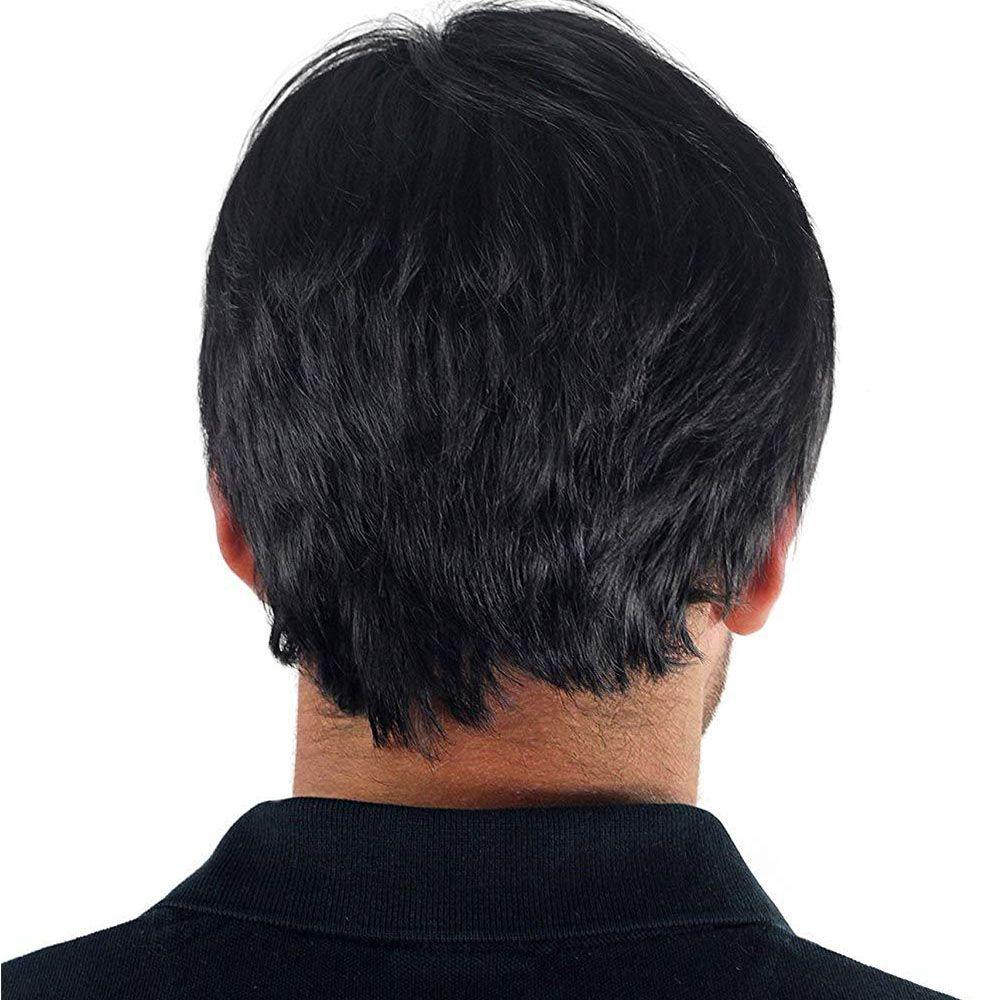 Tóc Giả Ngắn Thẳng Nhuộm Ombre Tự Nhiên Nhiều Lớp Cho Nam