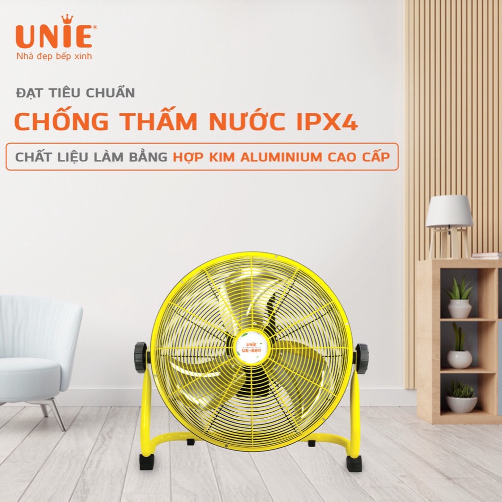 QUẠT SÀN TÍCH ĐIỆN UNIE UN-880,QUẠT TÍCH ĐIỆN LOẠI TO HÀNG CHÍNH HÃNG BẢO HÀNH 12 THÁNG