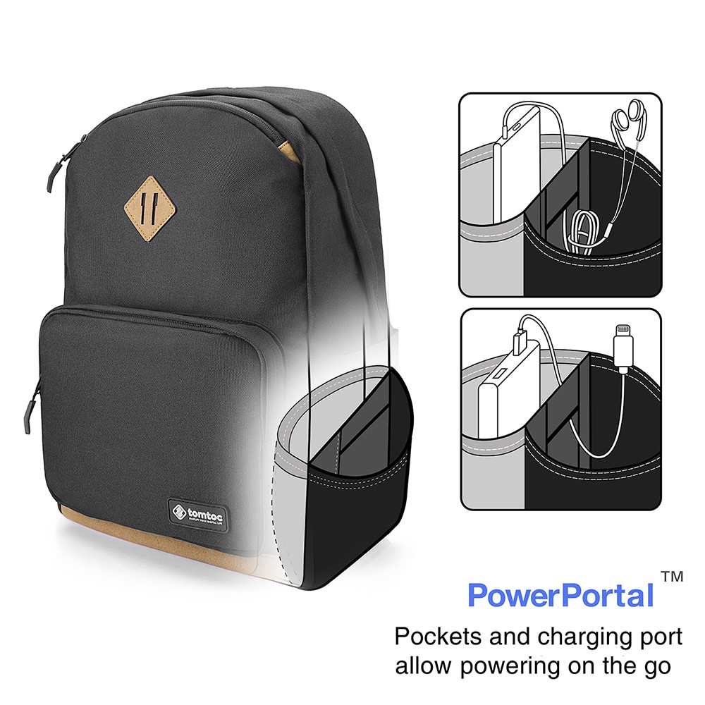 Balo  Tomtoc  Lightweight Multi-purpose Laptop 15inch PowerPortal Support Travel - Hàng chính hãng