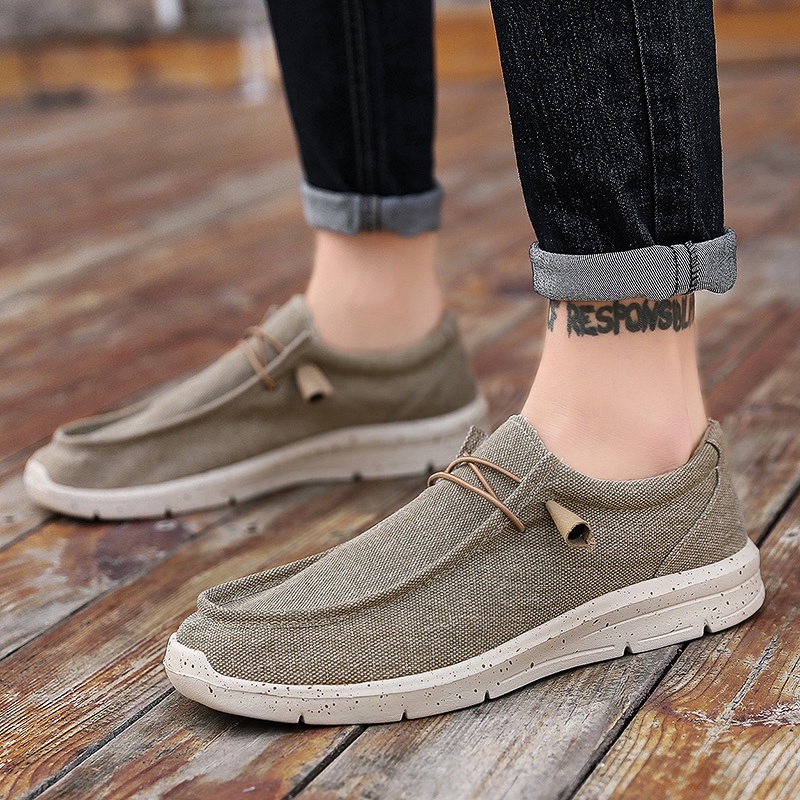 Giày vải canvas siêu nhẹ thời trang cho nam size 39-48