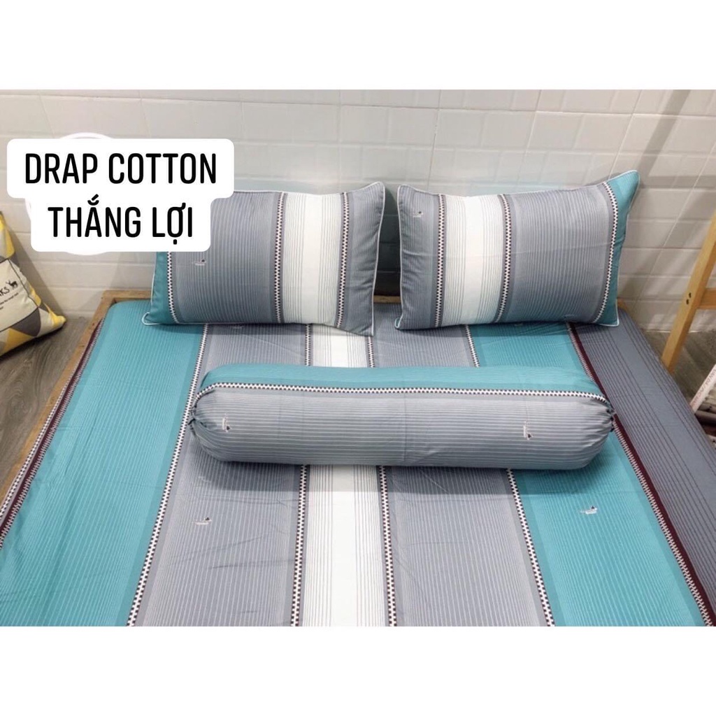 (ẢNH 1) Drap Thắng Lợi, ga trãi giường (nhiều mẫu) cotton chuẩn logo CTY (4 món)
