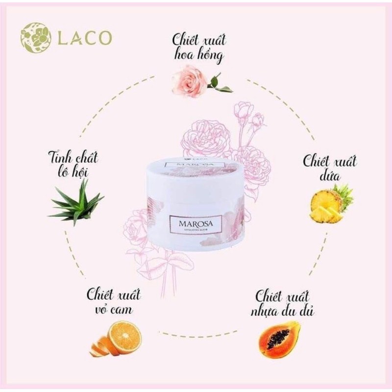 Tẩy Da Chết Marosa Scrub Laco, Làm Sạch Da,Bã Nhờn,Biểu Bì, Tẩy Tế Bào Chết, phục hồi làn da sáng trắng tự nhiên