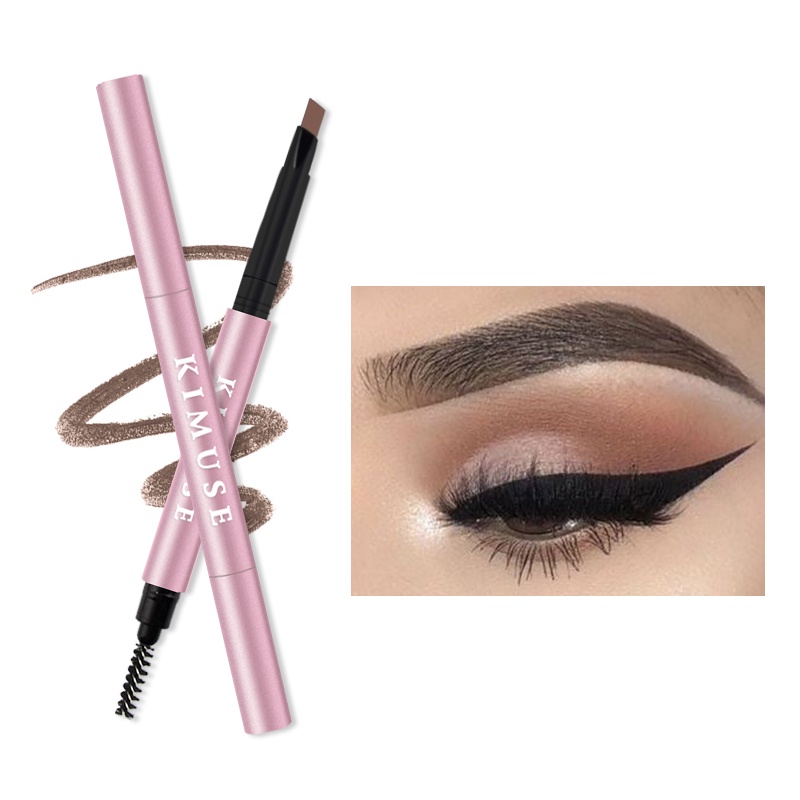 Bộ 4 Món KIMUSE Gồm Bút Kẻ Mày 2 Đầu Chống Nước + Mascara Dày Mi + Bút Kẻ Mắt Dạng Lỏng + Dụng Cụ Bấm Cong Lông Mi 100g