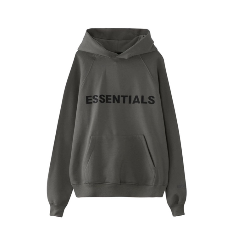ÁO HOODIE NỈ CÓ MŨ ESSENTIALS MÙA ĐÔNG 2021 - Hình in cao su dập nổi