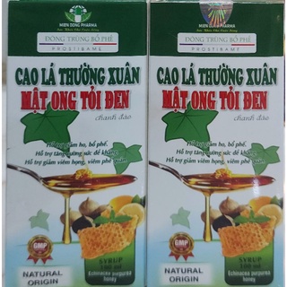 SIRO CAO LÁ THƯỜNG XUÂN MẬT ONG TỎI ĐEN CHANH ĐÀO.Hỗ trợ tăng cường sức đề kháng giảm ho.