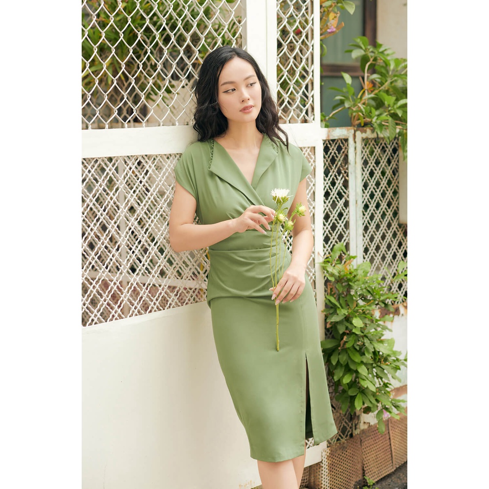 Vella Fashion - Đầm midi xẻ tà trước thanh lịch nữ VD22052