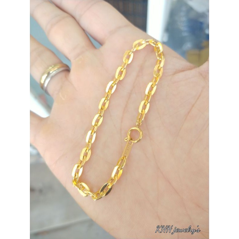 (Có ký hiệu- Không đen) Lắc Tay Xích Trơn Nhỏ 4MM Đơn Giản Nam Nữ-Dùng tắm rửa thoải mái không kiêng mồ hôi
