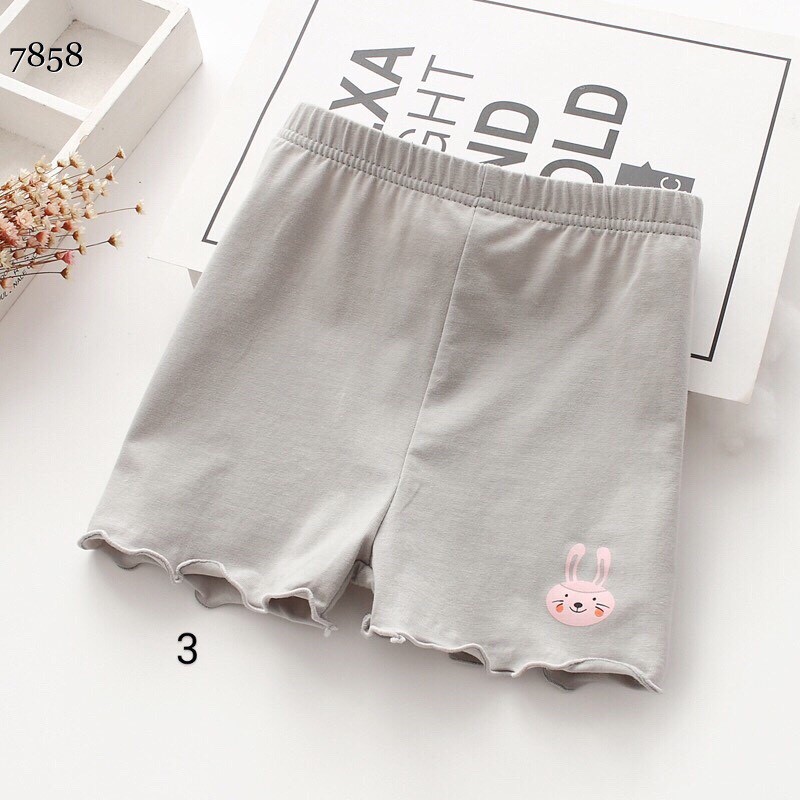 Quần legging đùi cho bé gái 1-7 tuổi chất cotton đẹp mềm mát Rio sẵn hàng