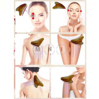 Dụng cụ massager sừng tim kích thước 6,5-9,5cm dày 4mm-1cm massage da mặt,giảm quầng thâm bọng mắt, giảm sưng