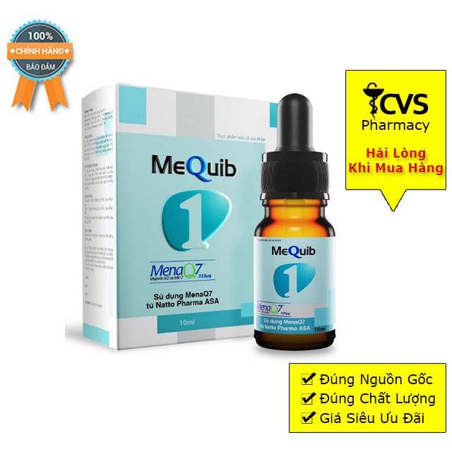 Mequib 1 - Bổ Sung Vitamin D3 Và Vitamin K2, Giúp Cho Trẻ Cao Lớn Xương Răng Chắc Khoẻ