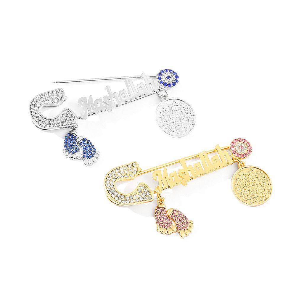 JARRED Trâm Cài Áo Hình Ayatul Kursi Đơn Giản Sang Trọng Thời Trang