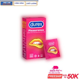 Bao cao su Durex Pleasuremax 12 bao / Hộp