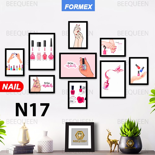 Album 10 Bộ Tranh Nail Đẹp Nhất - Các Bộ Tranh Trang Trí Tiệm Nail Móng Tiện Lợi Không Cần Khoan Đục Tường