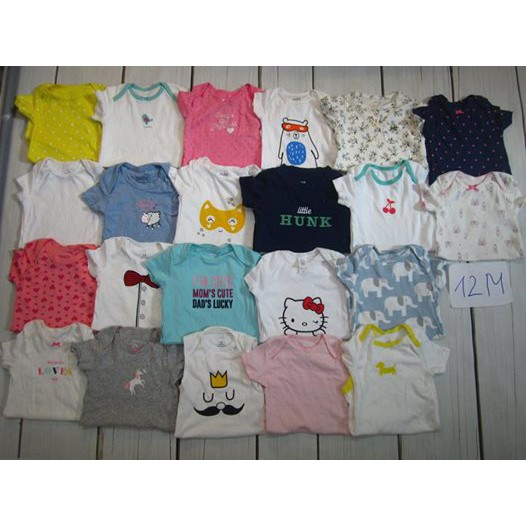 Set 5 body bé trai bé gái xuất dư màu ngẫu nhiên, mới 100%