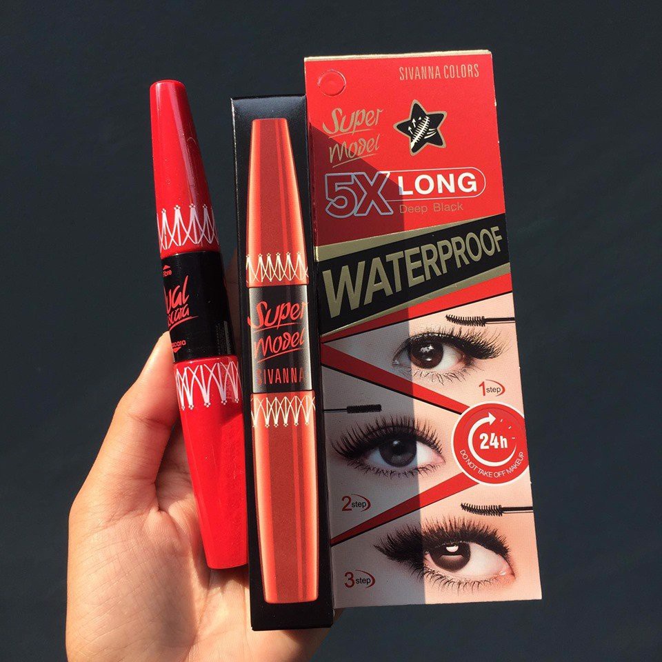 Mascara Hai Đầu Sivanna Super Model 5X Long HF893 5.7g