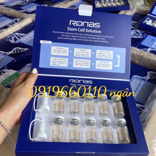 Tế bào gốc Ronas hàng chuẩn hộp 10 lọ được check mã code