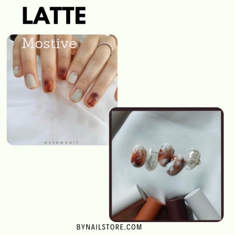 [Mostive] Bộ sản phẩm sơn gel siro cao cấp Hàn Quốc collection Latte (6pcs)