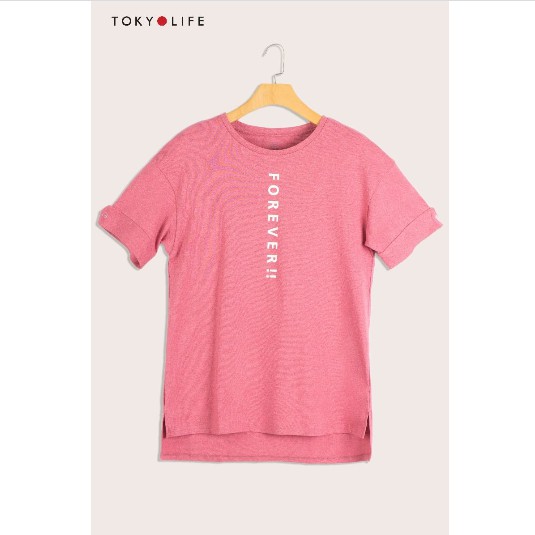 Áo T-Shirt Nữ TOKYOLIFE cổ tròn cotton thoáng khí I933-108E | BigBuy360 - bigbuy360.vn