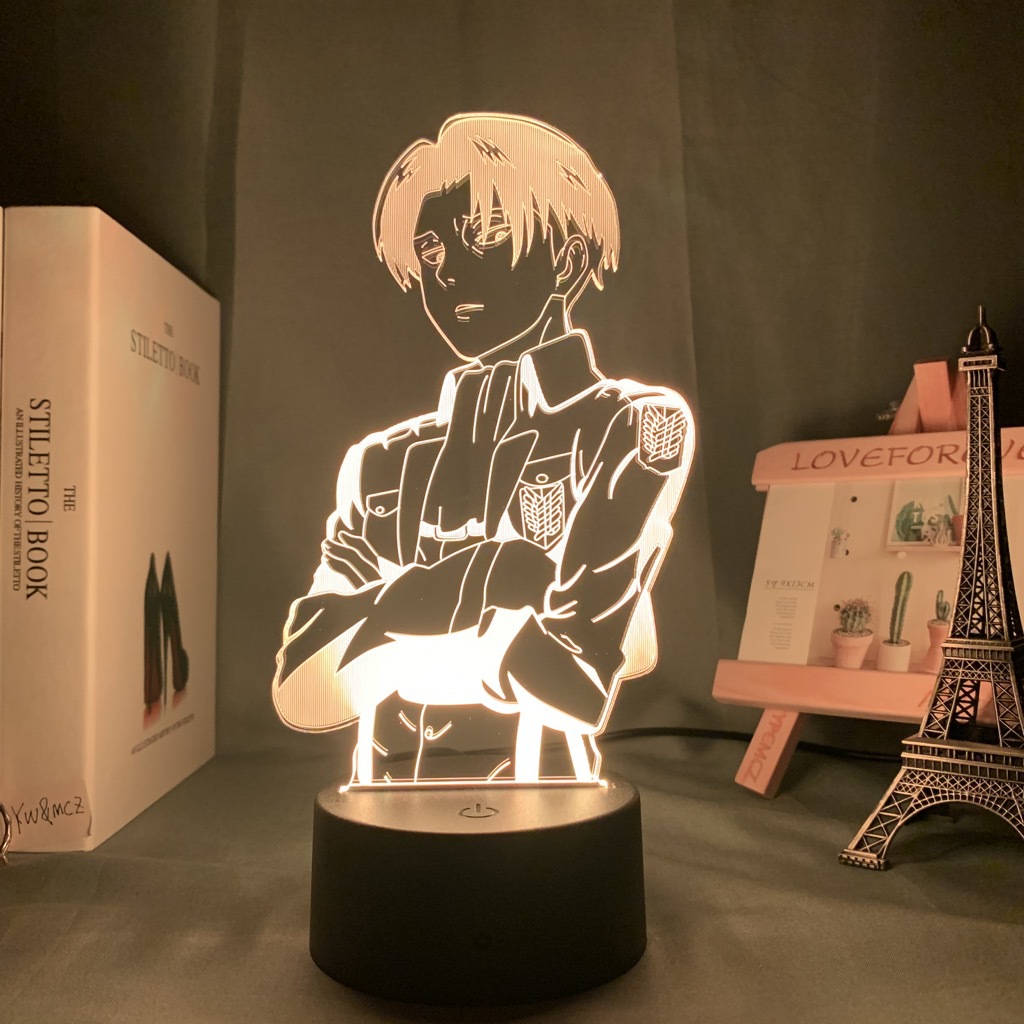 Đèn Led Để Bàn Hình Attack On Titan 3d 16 Màu Thay Đổi Kèm Điều Khiển Từ Xa