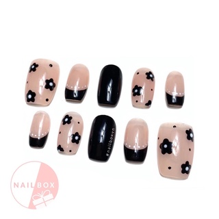 Nail box móng úp dán hoa thiết kế kèm keo