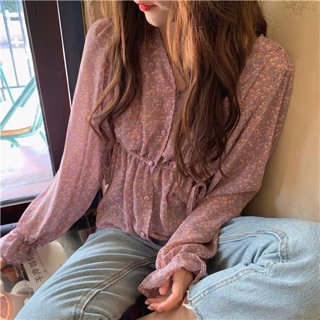 Áo kiểu hoa nhí-hàng order