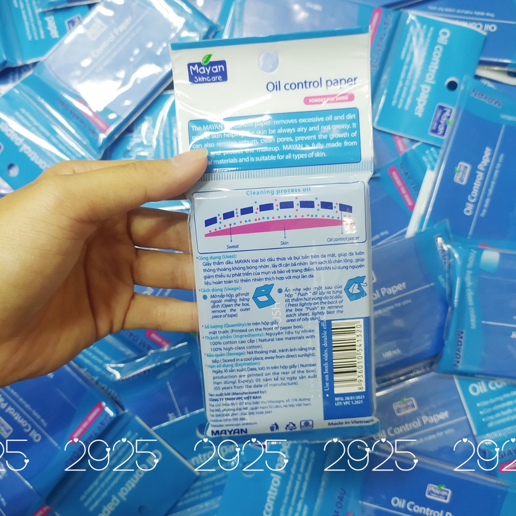 Giấy Thấm Dầu MAYAN Oil Control Paper Gói 100 tờ | BigBuy360 - bigbuy360.vn