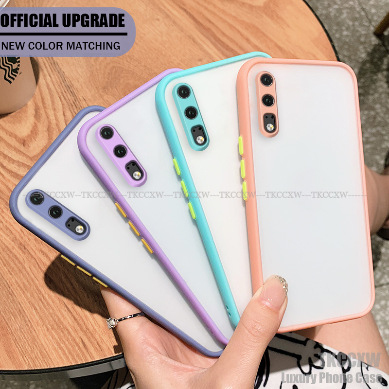 Ốp Điện Thoại Cứng Nhám Trong Suốt Chống Sốc Bảo Vệ Camera Cho Huawei P20 Pro Nova 4e 3i 2i