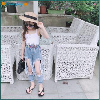 Quần jeans rách cho bé gái
