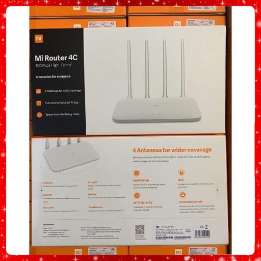 Bộ Phát Wifi Xiaomi N 300Mbps Router Wifi R4CM - Mi Router 4C - 4 Anten rời -BH 2 năm 1 đổi 1