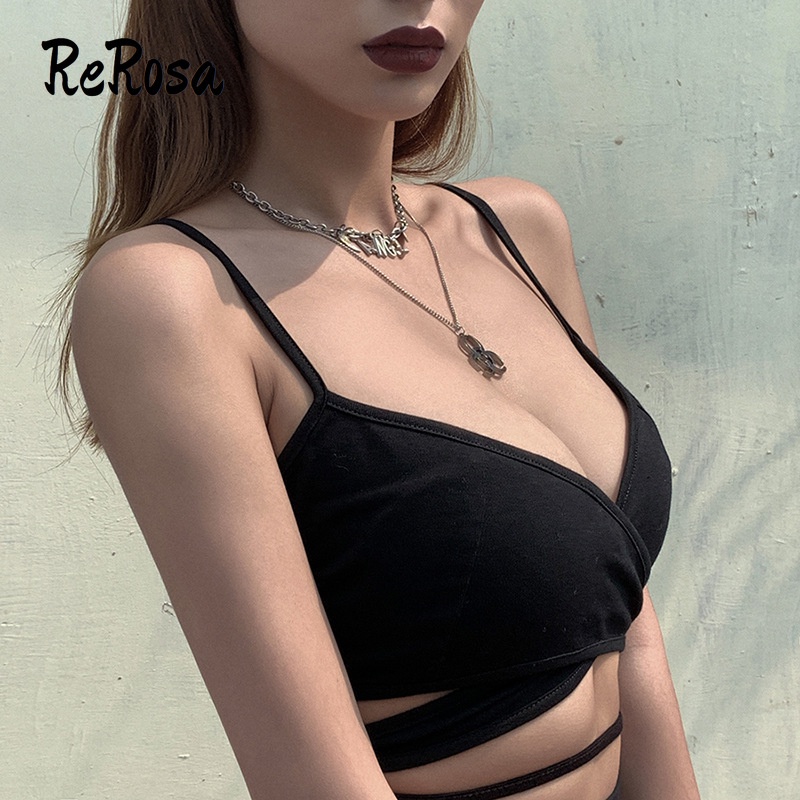 Áo croptop hai dây thêu họa tiết màu trơn quyến rũ thời trang  cho nữ | BigBuy360 - bigbuy360.vn
