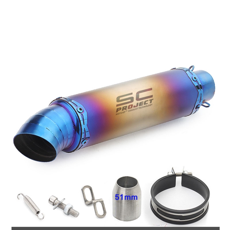 Ống Pô Giảm Thanh Cho Xe Mô Tô 38-51mm SC Tiện Dụng