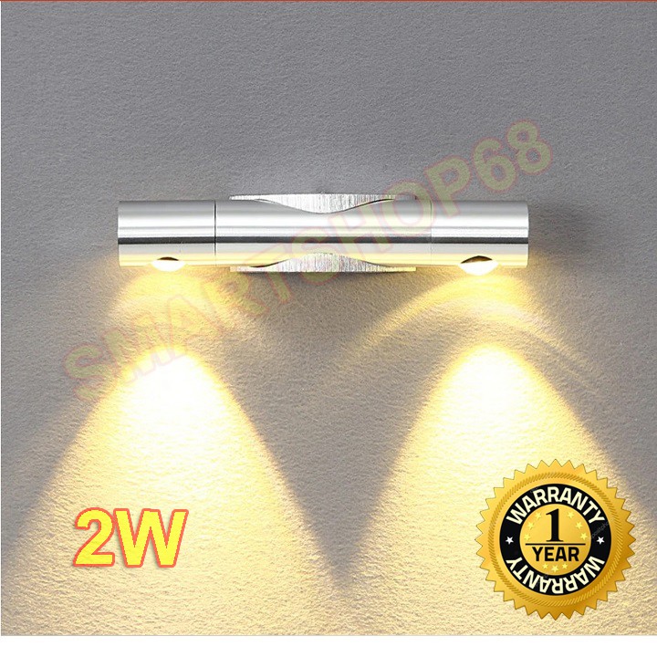 Đèn led gắn tường 2 đầu có thể xoay 360 độ LT012, trang trí phòng khách, phòng ngủ hiện đại, tiết kiệm điện