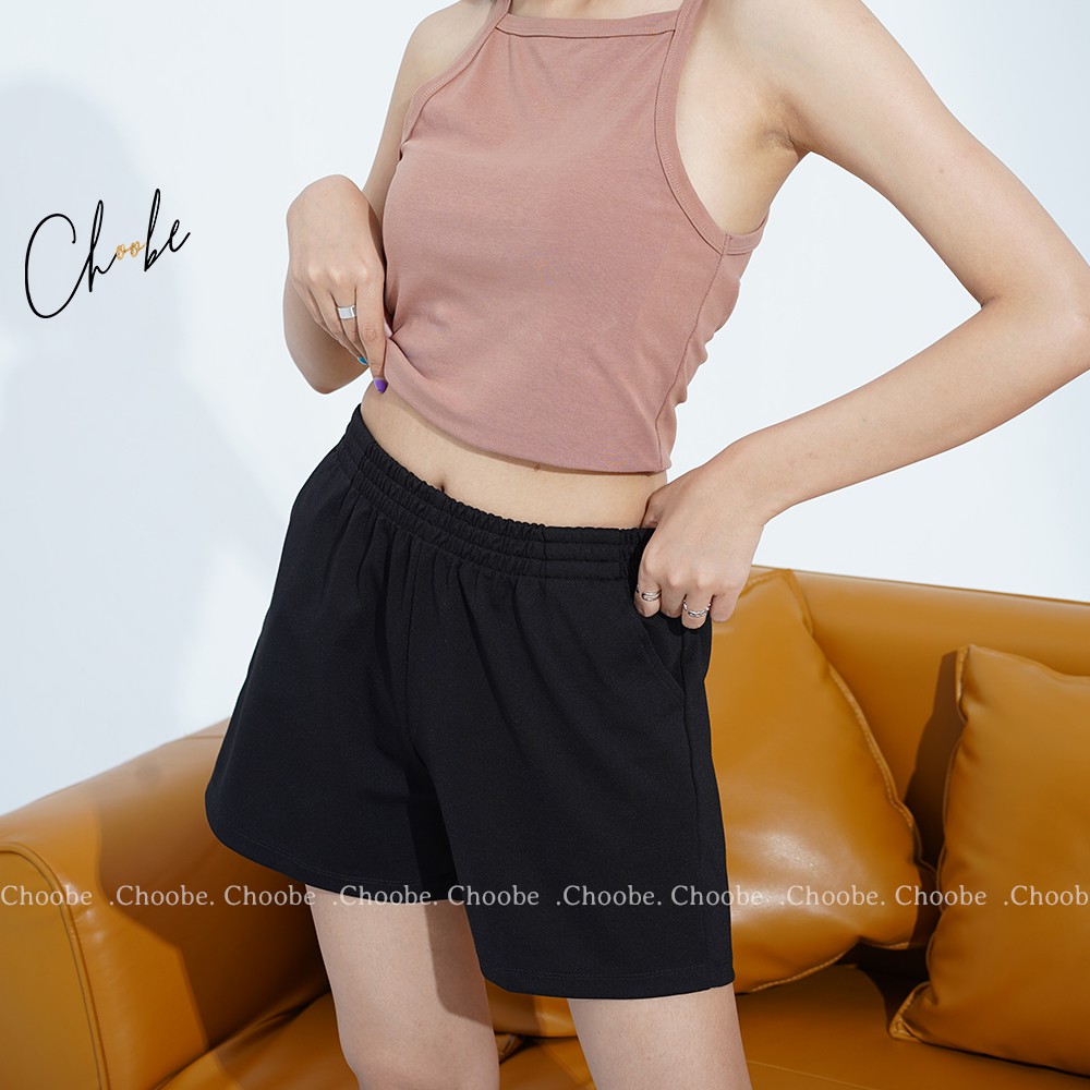 Quần đùi nữ Choobe cạp chun năng động vải co giãn tốt short thể thao kiểu trơn basic QS03 | BigBuy360 - bigbuy360.vn