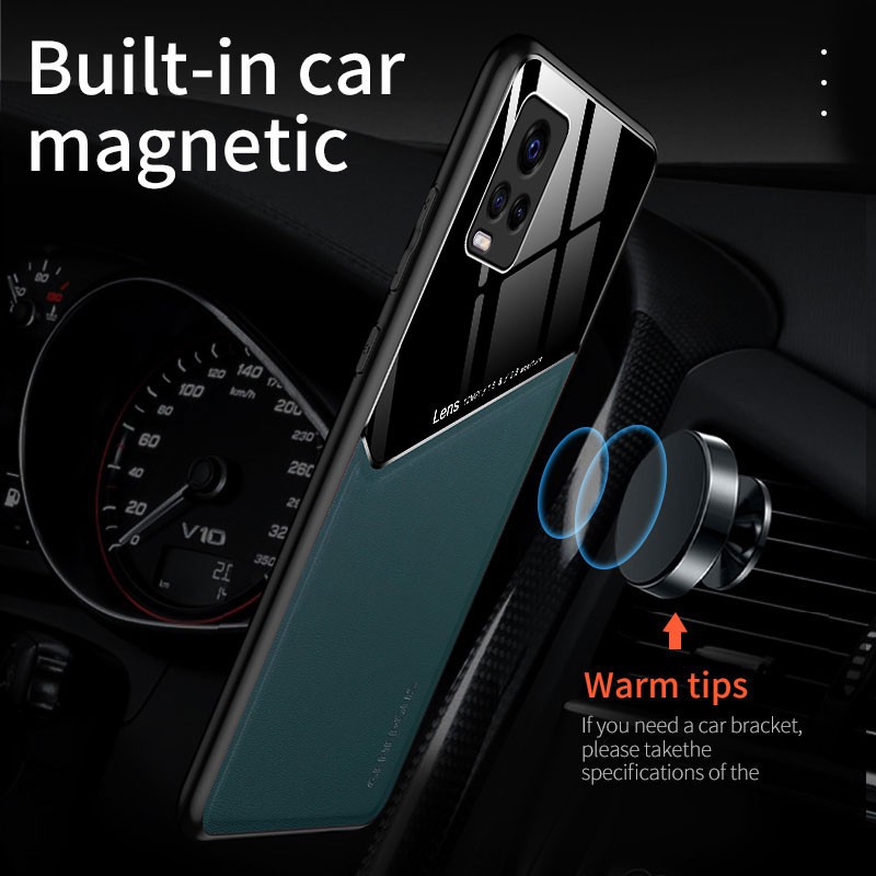 ốp điện thoại Da Phối Kính Cường Lực Chống Sốc Cho Vivo S7 S7 | BigBuy360 - bigbuy360.vn