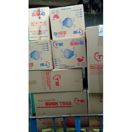 Khẩu Trang Cá Heo BUSH 4D Chính Hãng Túi